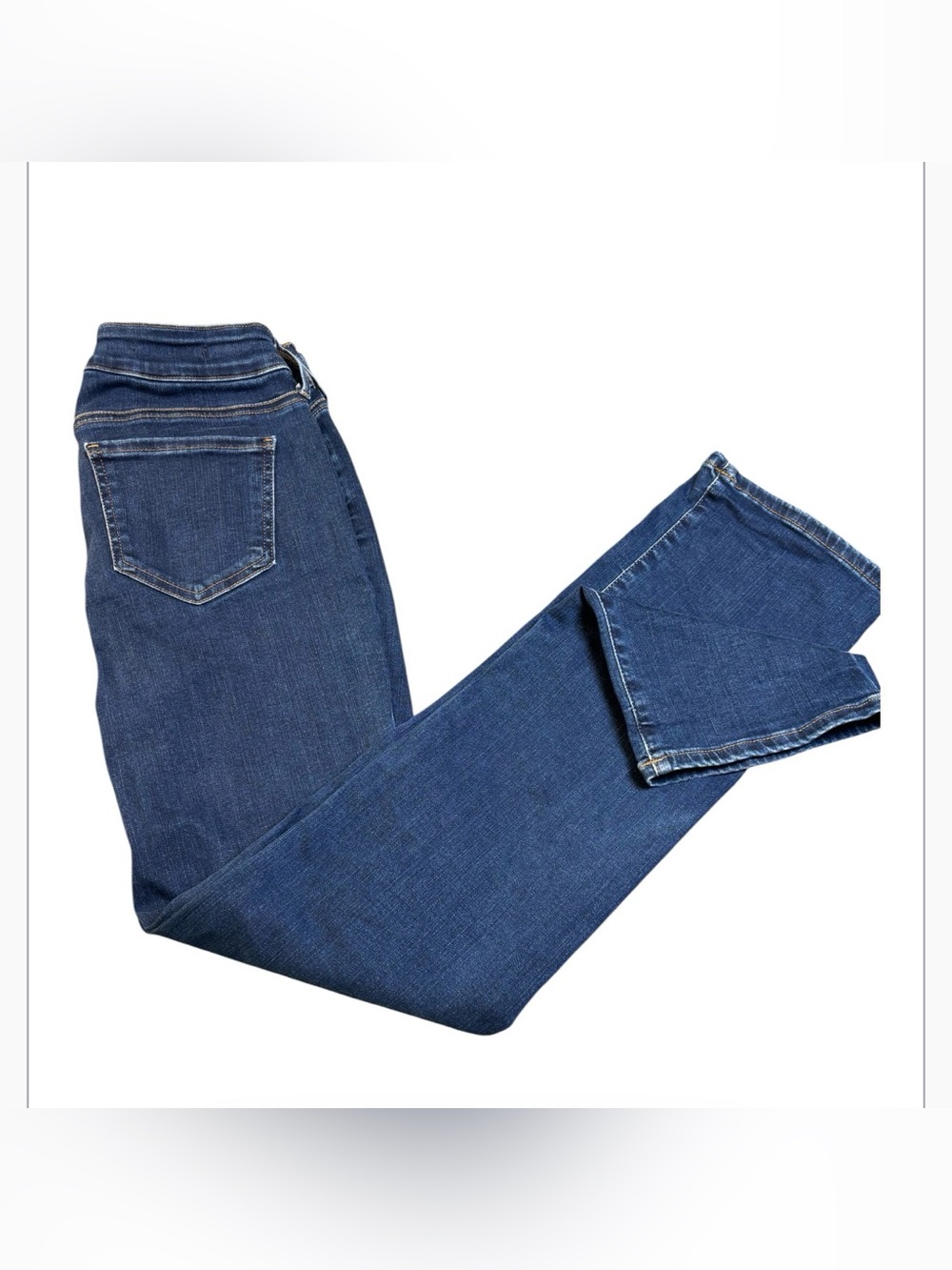 NYDJ Marilyn Straight Jeans Size 4 Quinn Blue Lift Tuck Stretch Denim EUC